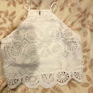 Lace crop top